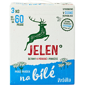 Jelen laundry powder for white laundry, 3 kg, 60 doses