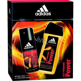 Adidas Extreme Power deodorant spray for men 150 ml + shower gel 250 ml, cosmetic set