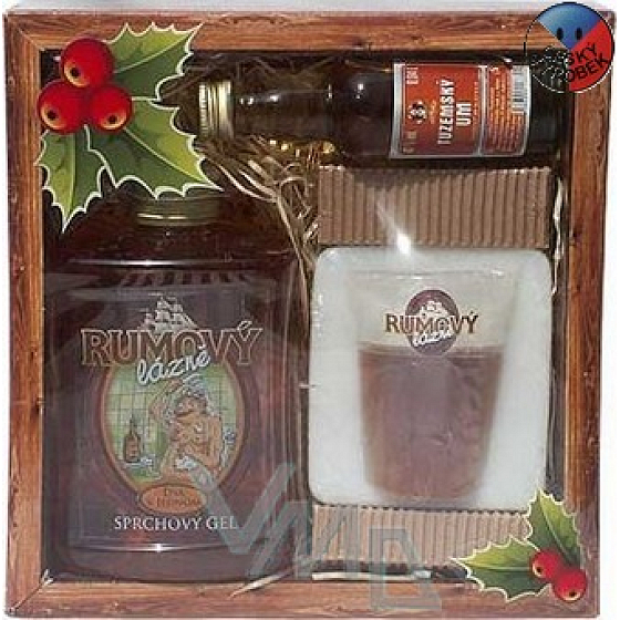 Bohemia Gifts Rum cosmetics shower gel 300 ml + soap 70 g + rum 0.04 l, cosmetic set
