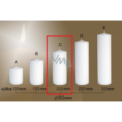 Lima Gastro smooth white pillar candle 80 x 200 mm 1 piece