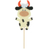 Felt cow pick 8 cm + skewer