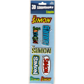 Nekupto 3D Stickers with the name Simon 8 pieces