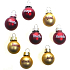 Albi Christmas ball red Jana 2 cm