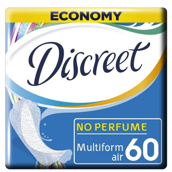 Discreet Air Multiform breathable panty liners for everyday use 60 pieces