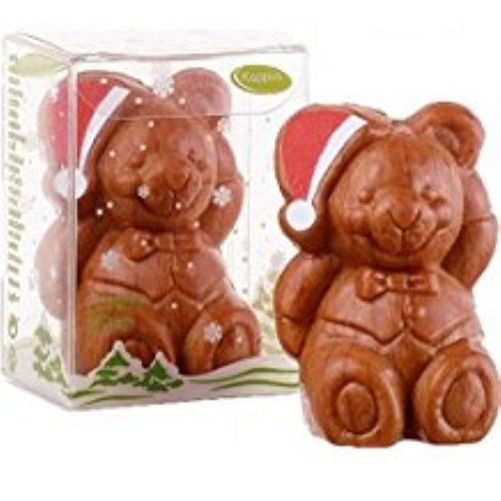 Kappus Teddy bear Christmas toilet soap in an attractive, transparent box of 100 g