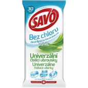 Savo Univerzal Eucalyptus without chlorine cleaning disinfectant wipes 30 pieces