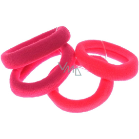 Hair band pink 2.5 x 0.7 cm 4 pieces