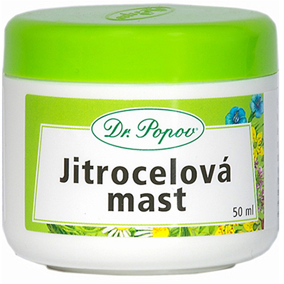 Dr. Popov Plantain ointment to combat the skin around poorly healing wounds and leg ulcers and to care for long-term lying persons 50 ml