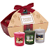 Yankee Candle After Sledding - Evergreen Mist - Forest Mist + Candlelit Cabin - Cottage irradiated with a candle votive candle 3 x 49 g, Christmas gift set