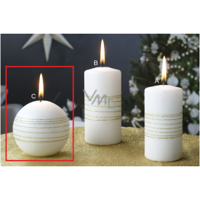 Lima Exclusive candle golden ball 80 mm 1 piece