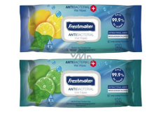 Freshmaker Lime & Mint antibacterial wet wipes for hands and body 120 pieces