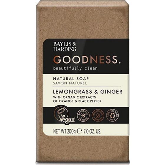 Baylis & Harding Lemongrass and Ginger finely ground toilet soap 200 g