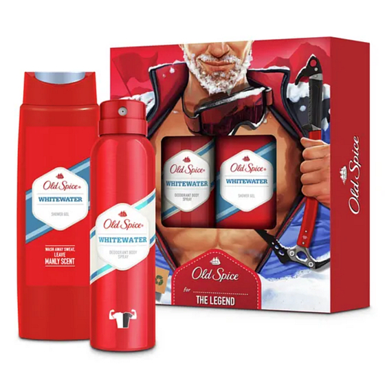 Old Spice White Water Alpinist deodorant spray 150 ml + shower gel 250 ml, cosmetic set for men