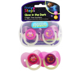 First Steps Glow in the Dark comforter shining in a pink-purple box 2 pieces