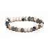 Jasper zebra matte bracelet elastic natural stone, ball 6 mm / 16 - 17 cm, stone of positive energy