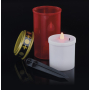 Emos Cemetery candle red with LED light 7 x 25 cm