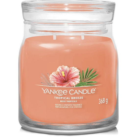 Yankee Candle Tropical Breeze - Tropical Breeze scented candle Signature medium glass 2 wicks 368 g