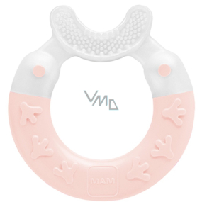 Mam Bite & Brush teether with extra soft bristles 3+ months Pink