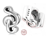 Charm Sterling silver 925 Violin key, bead on bracelet interests