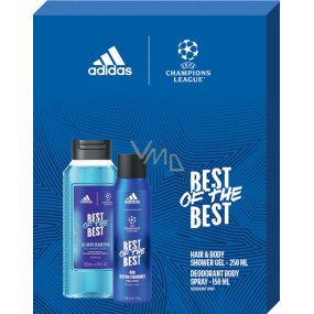 Adidas UEFA Champions League Best of The Best deodorant spray 150 ml + shower gel 250 ml, cosmetic set for men