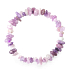 Lepidolite bracelet elastic chopped natural stone 19 cm, amulet of athletes