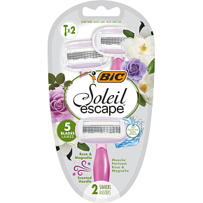 BIC Soleil Escape Rose & Magnolia, women's disposable razors, 2 pcs