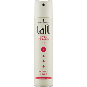 Taft Keratin, ultra strong hairspray, fixation strength 4, 250 ml