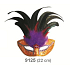 Masquerade mask gold with black feathers 30 cm suitable for adults