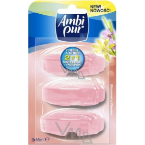 Ambi Pur Fresh & Shine 2in1 Blossoming Flowers toilet block refill 3 x 55 ml