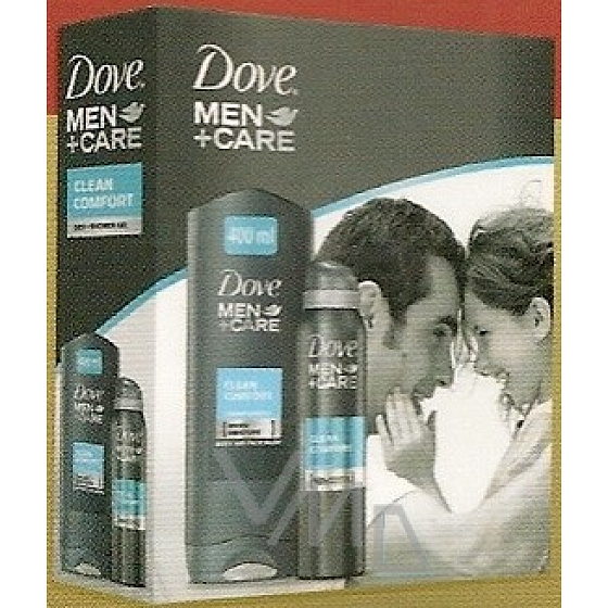 Dove Men + Care Comfort deodorant spray 150 ml + shower gel 250 ml, cosmetic set