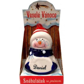 Nekupto Snowman named Daniel Christmas decoration size 8 cm