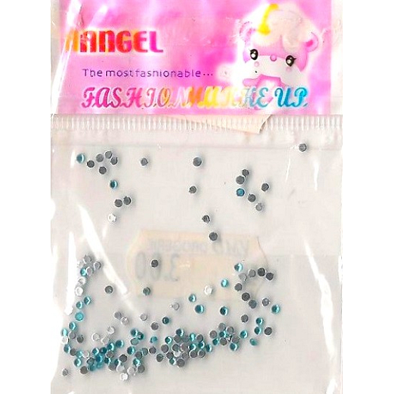 Angel Nail decorations rhinestones turquoise 1 pack