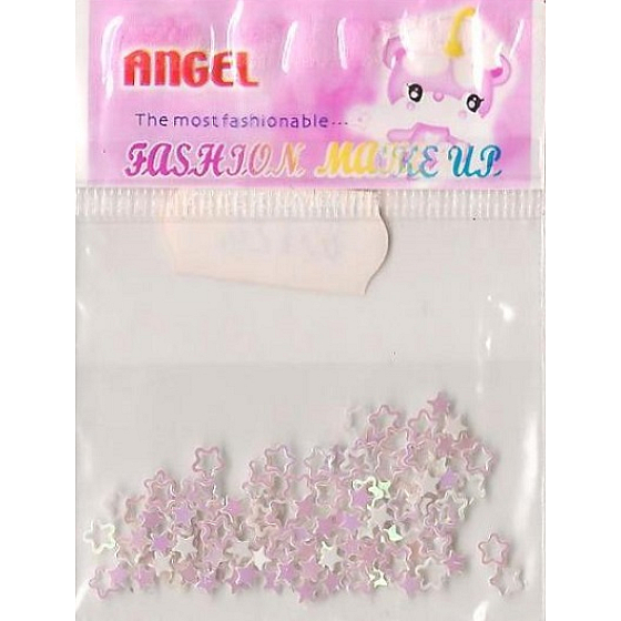 Angel Ornaments flowers and stars pink 1 pack