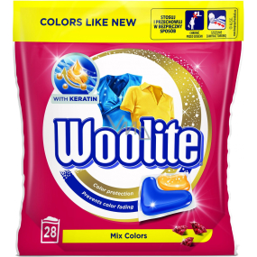Woolite Dark Keratin Color universal capsules for washing, colored laundry, protection against loss of shape and maintaining the intensity of color 28 pieces