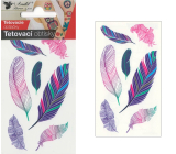 Tattoo decals color feather 10.5 x 6 cm