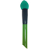 Cosmetic brush with foam sponge green-black handle 16 cm 30390