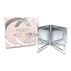 Gucci Bamboo Metal Silver Double-sided silver mirror 6.5 x 6 x 0.8 cm