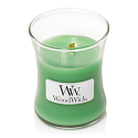 WoodWick Palm leaf - Palm leaf scented candle with wooden wick and glass lid small 85 g