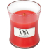 WoodWick Crimson Berries - Rowanberries with spices scented candle with wooden wick and lid glass small 85 g