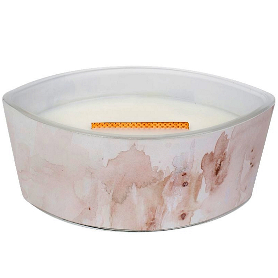 WoodWick Vanilla & Sea Salt - Vanilla and Sea Salt Artisan scented candle with wooden wick and lid glass boat 453 g