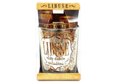 Albi Glittering glass candlestick for LIBUŠE tea candle, 7 cm