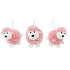 Pink plush sheep for hanging or standing 7 cm