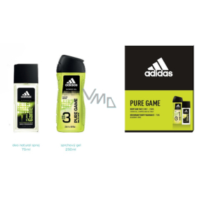 Adidas Pure Game perfumed deodorant glass for men 75 ml + shower gel 250 ml, cosmetic set