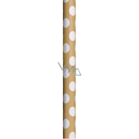 Hoomark Gift wrapping paper 70 x 200 cm Gold with white polka dots
