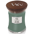 WoodWick Sage & Myrht - Sage and myrrh scented candle with wooden wick and lid glass medium 275 g