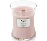 WoodWick Rosewood - Rosewood scented candle with wooden wick and lid glass medium 275 g