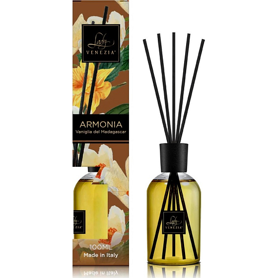 Lady Venezia Armonia - Vanilla from Madagascar aroma diffuser with gradual release sticks 100 ml