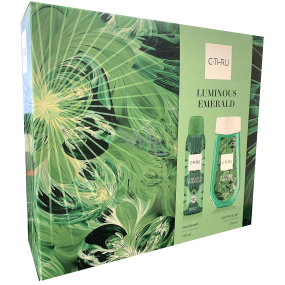 C-Thru Luminous Emerald deodorant spray 150 ml + shower gel 250 ml, cosmetic set for women