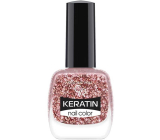 Golden Rose Keratin Nail Color Glitter nail polish 408 10,5 ml