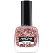 Golden Rose Keratin Nail Color Glitter nail polish 408 10,5 ml